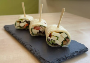 Tortillové wrapy- halloumi